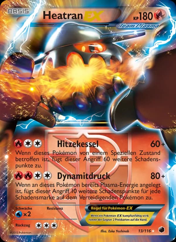 Heatran-EX card in German