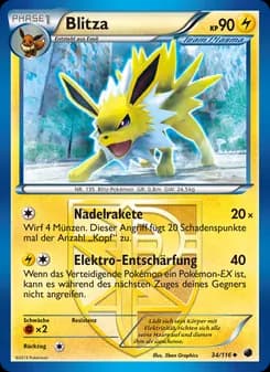 Blitza card in German