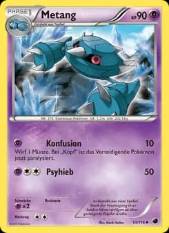 Metang card in German