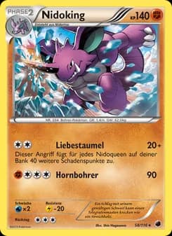Nidoking card in German