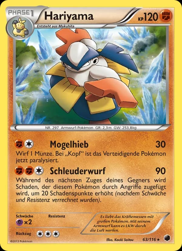 Hariyama card in German