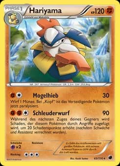 Hariyama card in German