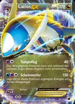 Latios-EX card in German