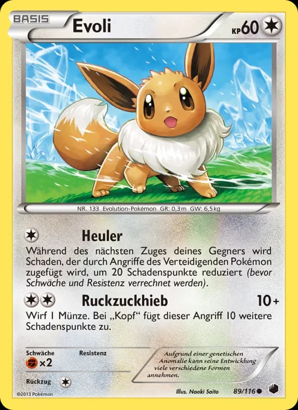 Evoli card in German