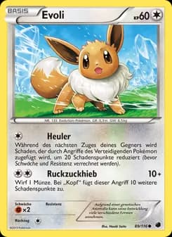 Evoli card in German