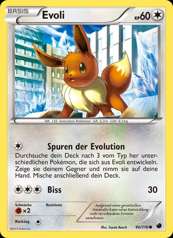 Evoli card in German