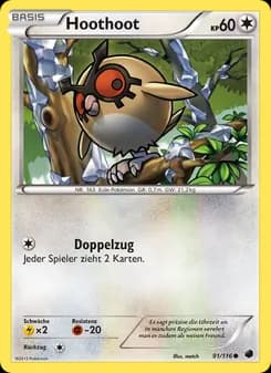 Hoothoot card in German