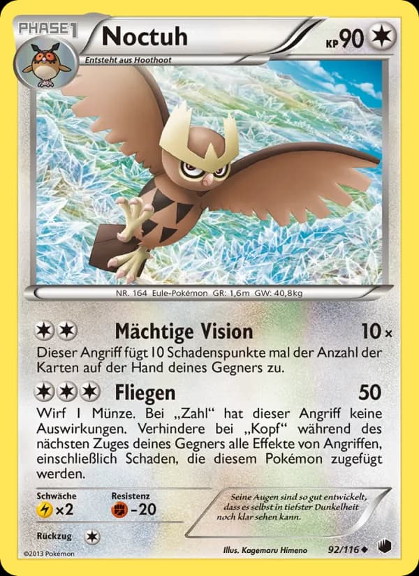 Noctuh card in German