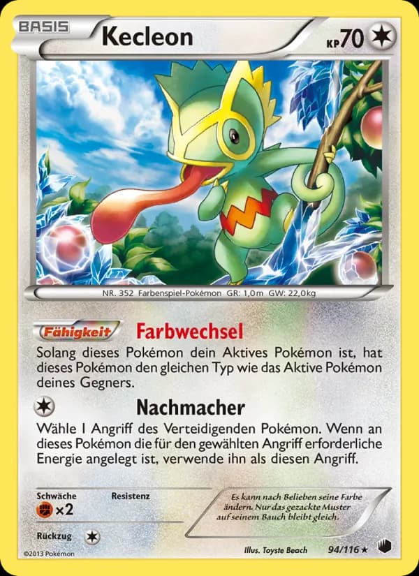 Kecleon card in German