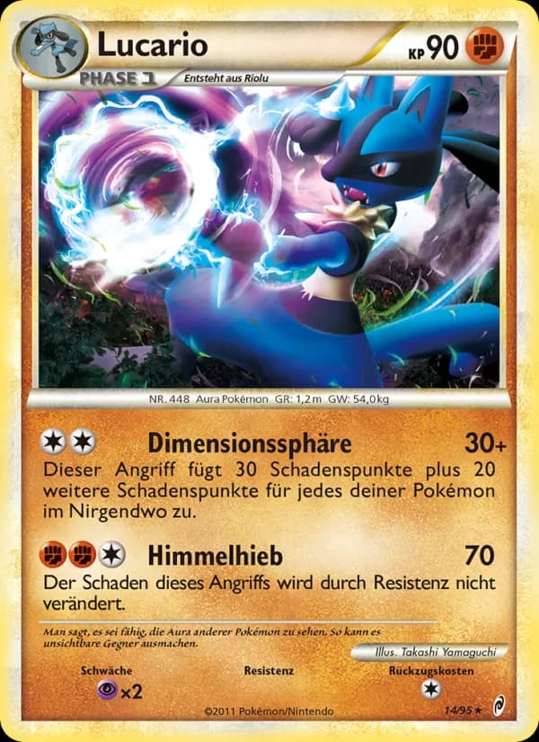 Lucario card in German