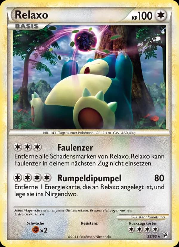 Relaxo card in German