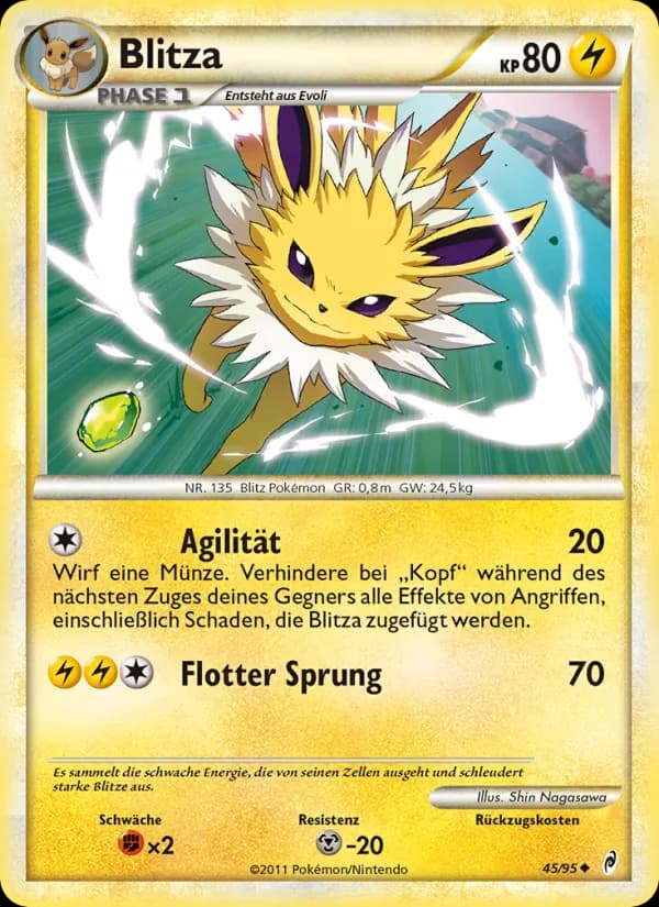 Blitza card in German