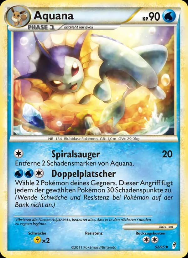 Aquana card in German