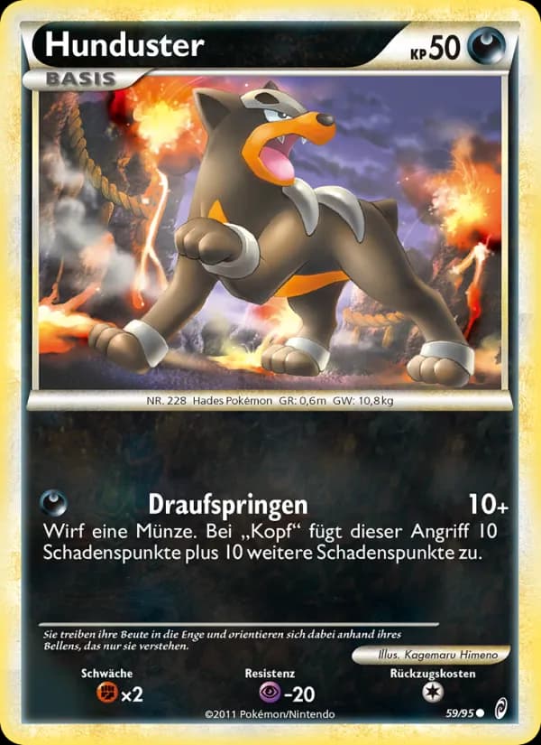 Hunduster card in German