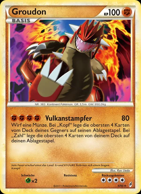 Groudon card in German