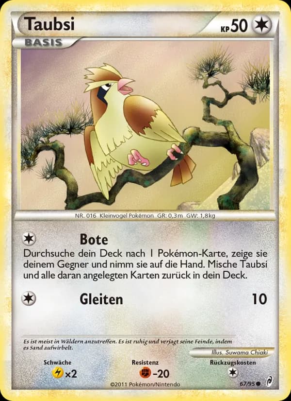 Taubsi card in German