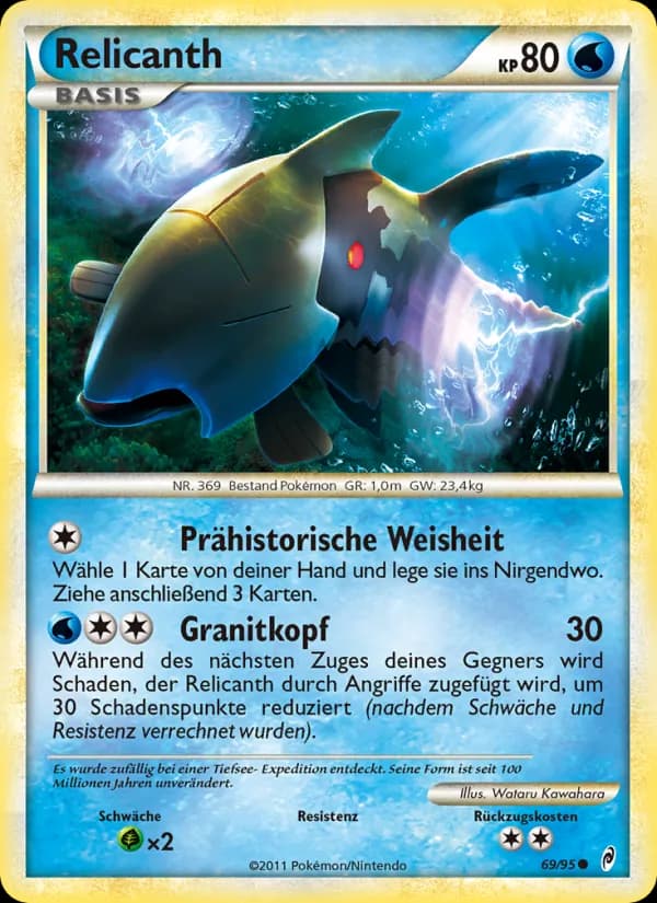 Relicanth card in German