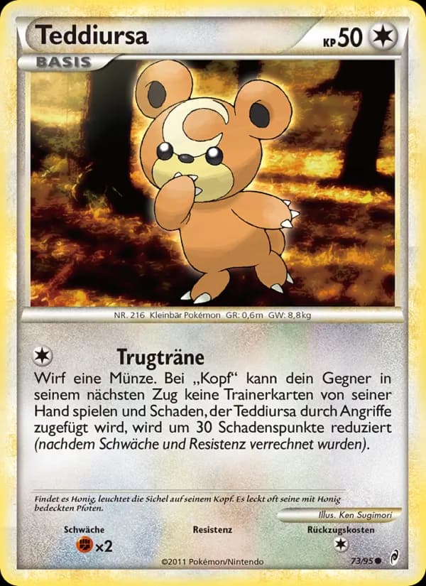 Teddiursa card in German