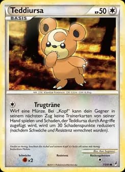Teddiursa card in German