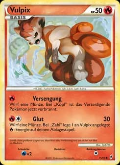 Vulpix card in German