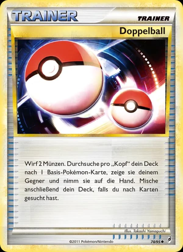 Doppelball card in German