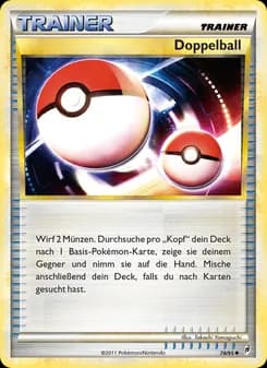 Doppelball card in German