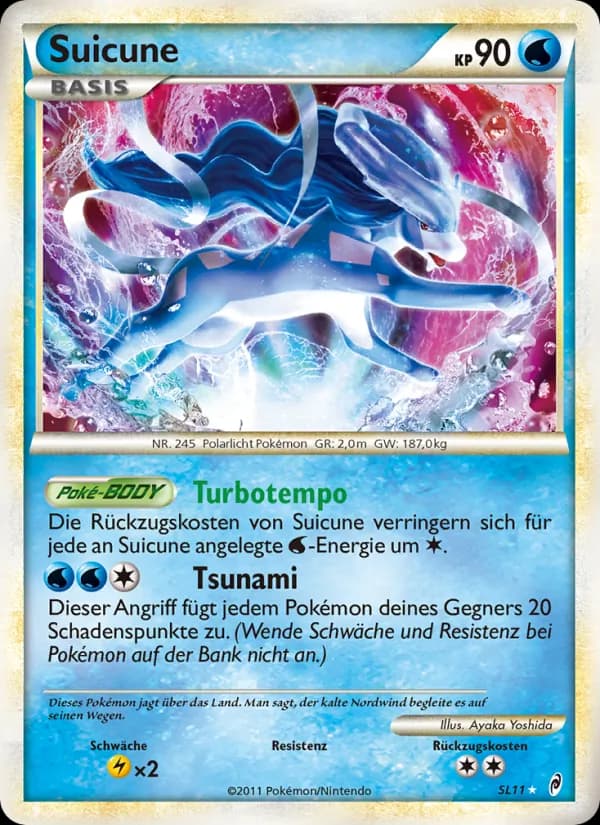 Suicune card in German