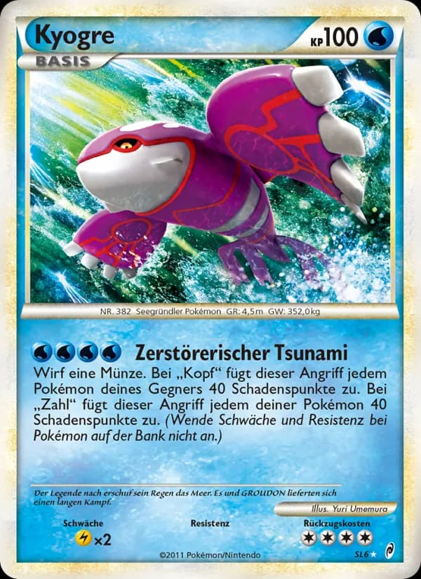 Kyogre card in German