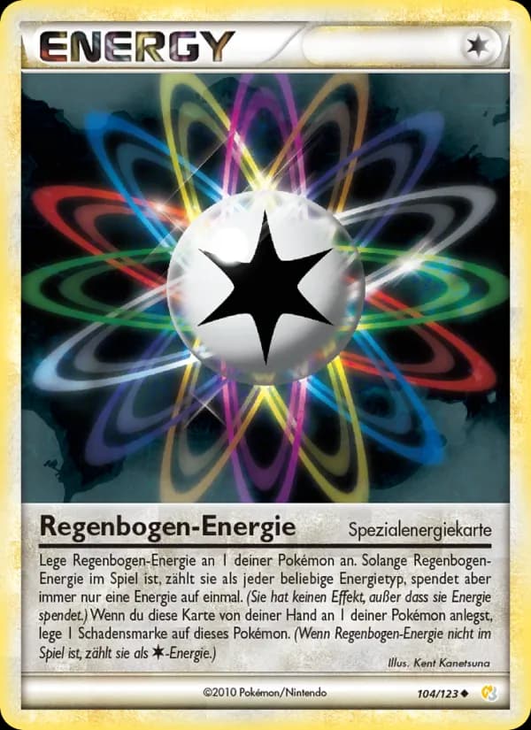 Regenbogen-Energie card in German