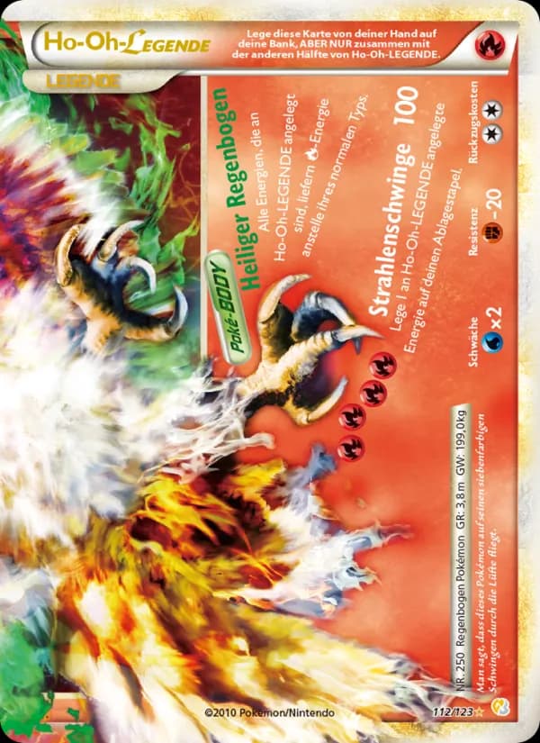Ho-Oh LEGENDE card in German