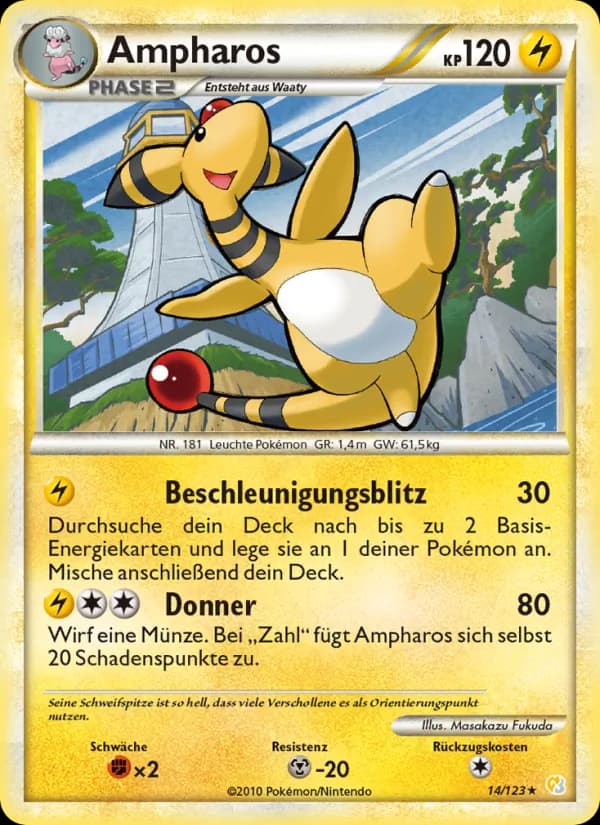Ampharos card in German