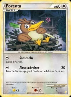Porenta card in German