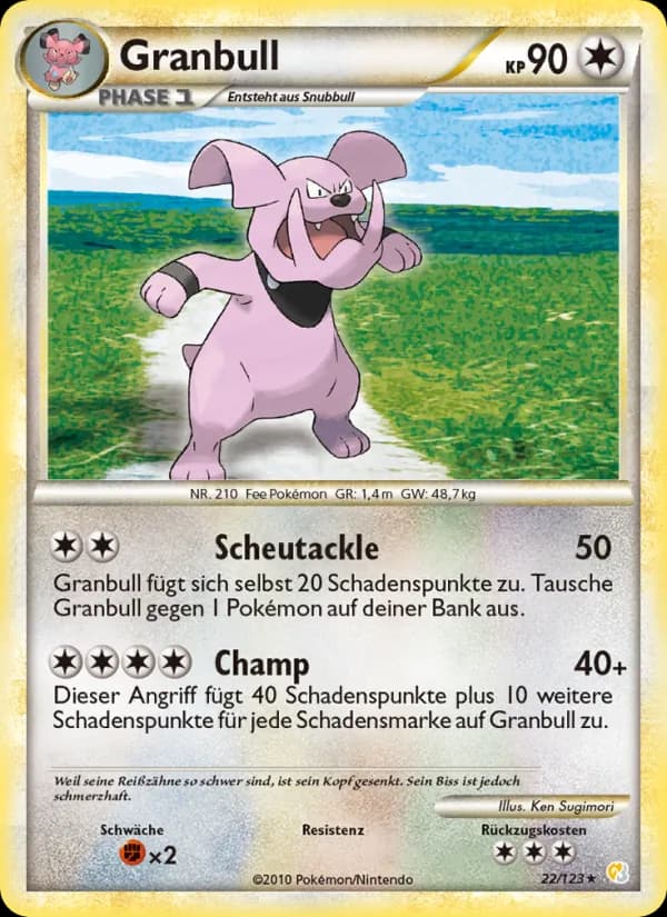 Granbull card in German
