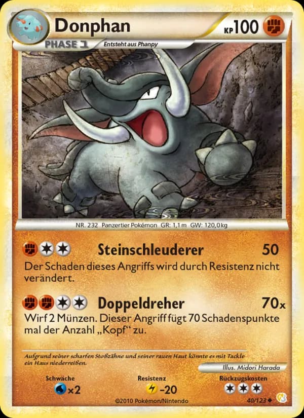 Donphan card in German