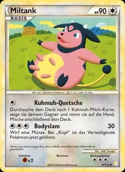 Miltank card in German