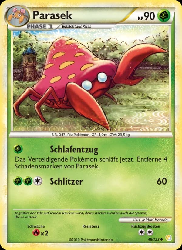 Parasek card in German