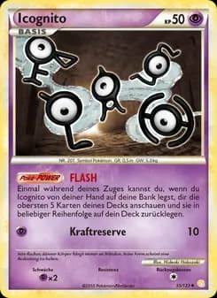 Icognito card in German