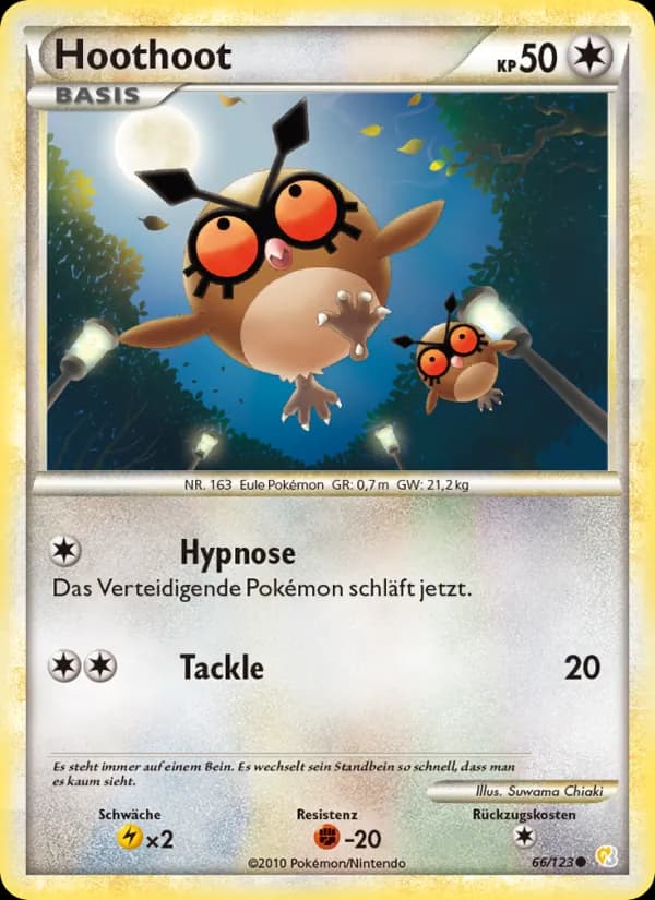 Hoothoot card in German