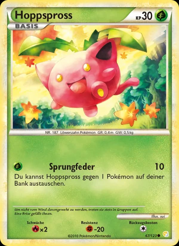 Hoppspross card in German