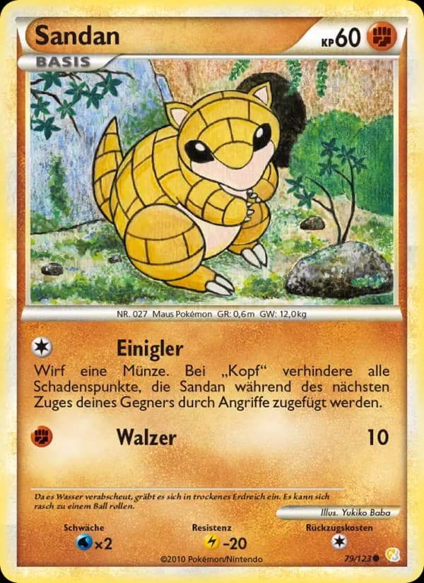 Sandan card in German