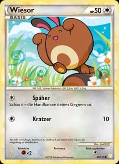 Wiesor card in German