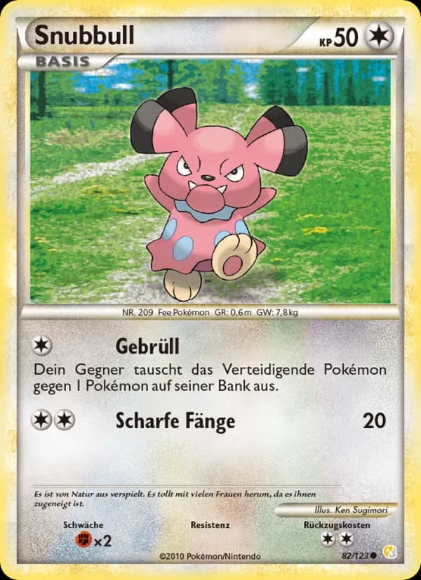Snubbull card in German