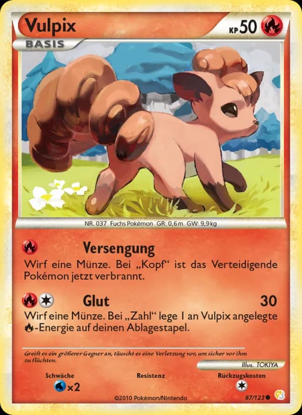 Vulpix card in German