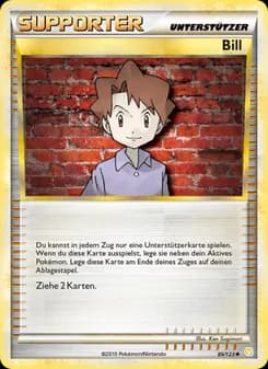 Bill card in German