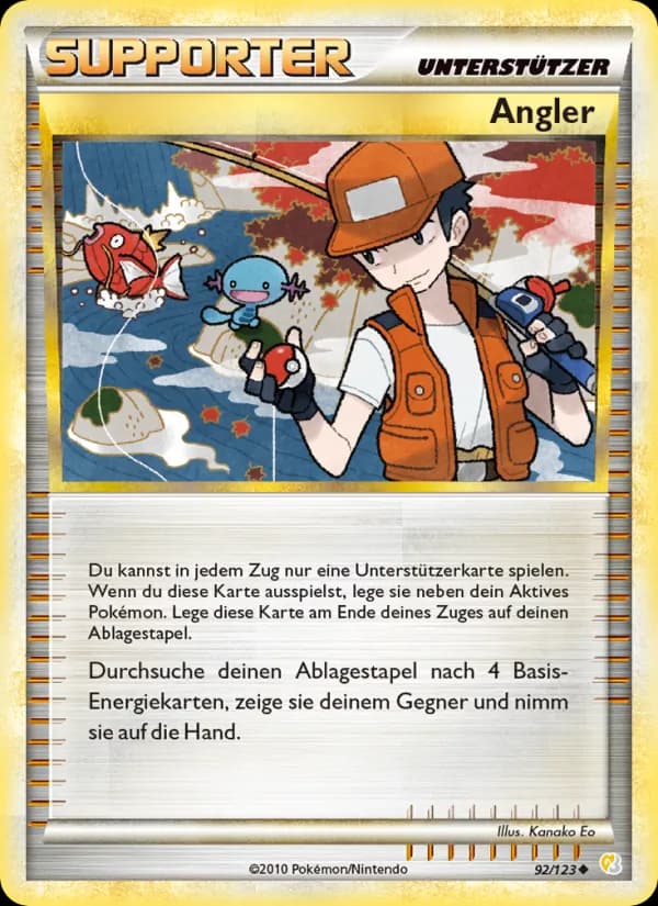 Angler card in German