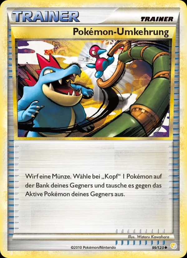 Pokémon-Umkehrung card in German
