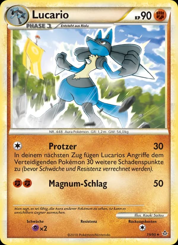 Lucario card in German