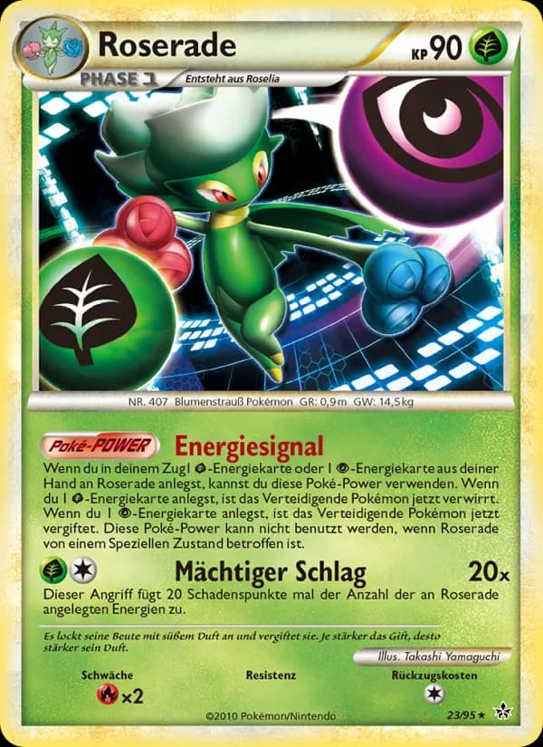 Roserade card in German