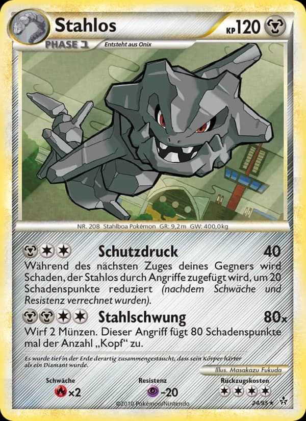 Stahlos card in German