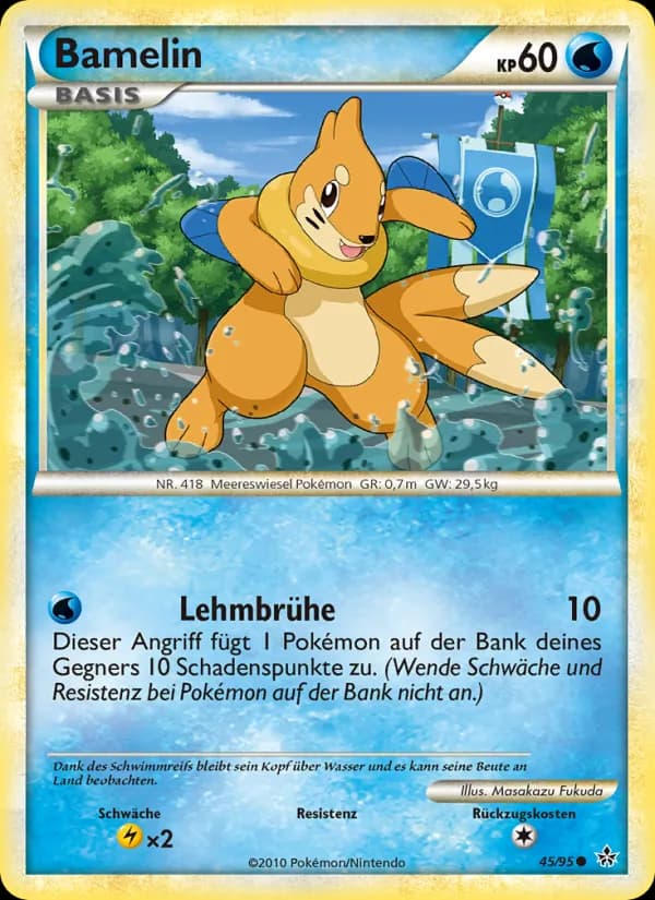 Bamelin card in German